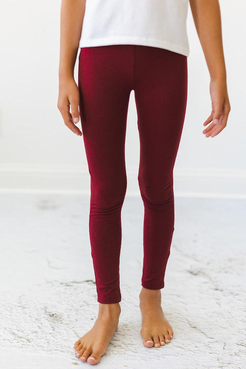 burgundy-leggings Mila & Rose at Sophia's Style-Burgundy Leggings-6-12M-Leggings-1